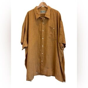 Cooper Jones Men’s Short Sleeved Button Down Light Brown Size 5-6XB